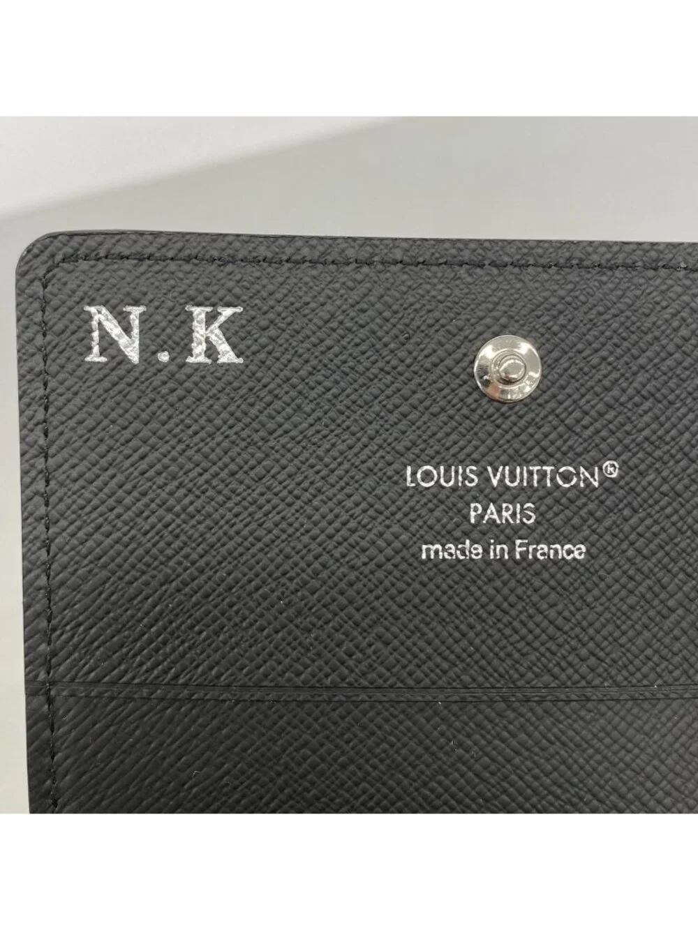 Louis Vuitton Card Case Taiga Envelope Business Holder NM Black